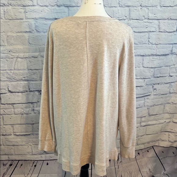 Soft Surroundings Soft Siesta Sweatshirt Tunic V-Neck Size Large - Picture 6 of 11